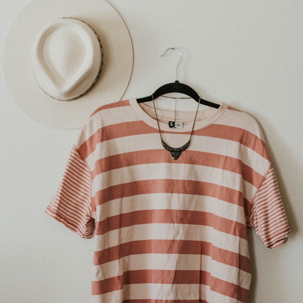 Pink Striped Top